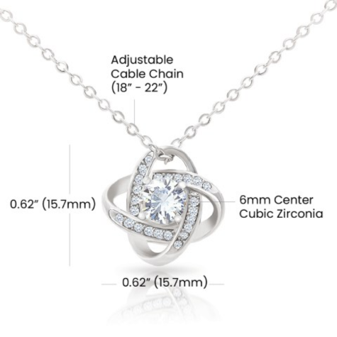 To My Love – "Anchor" Rose Love Knot Necklace