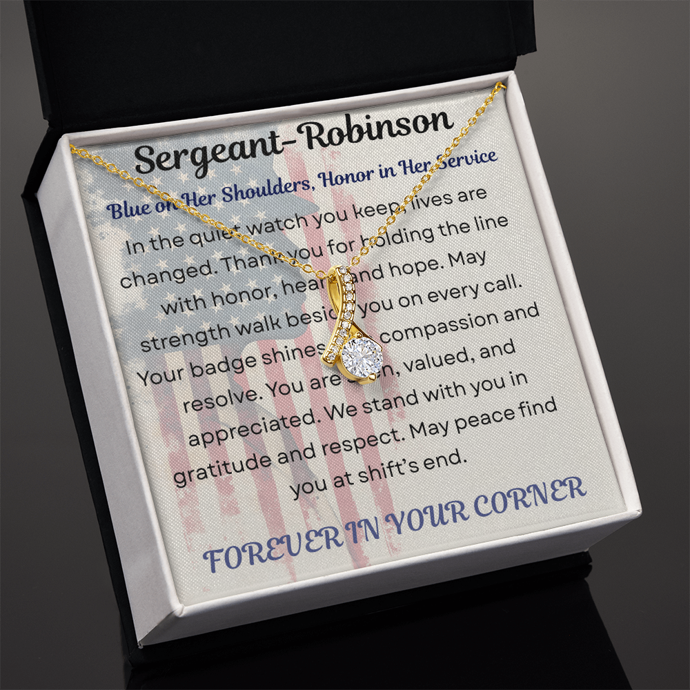 To My Hero in Blue-Policewoman – Alluring Necklace Gift