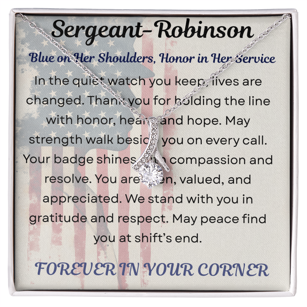 To My Hero in Blue-Policewoman – Alluring Necklace Gift