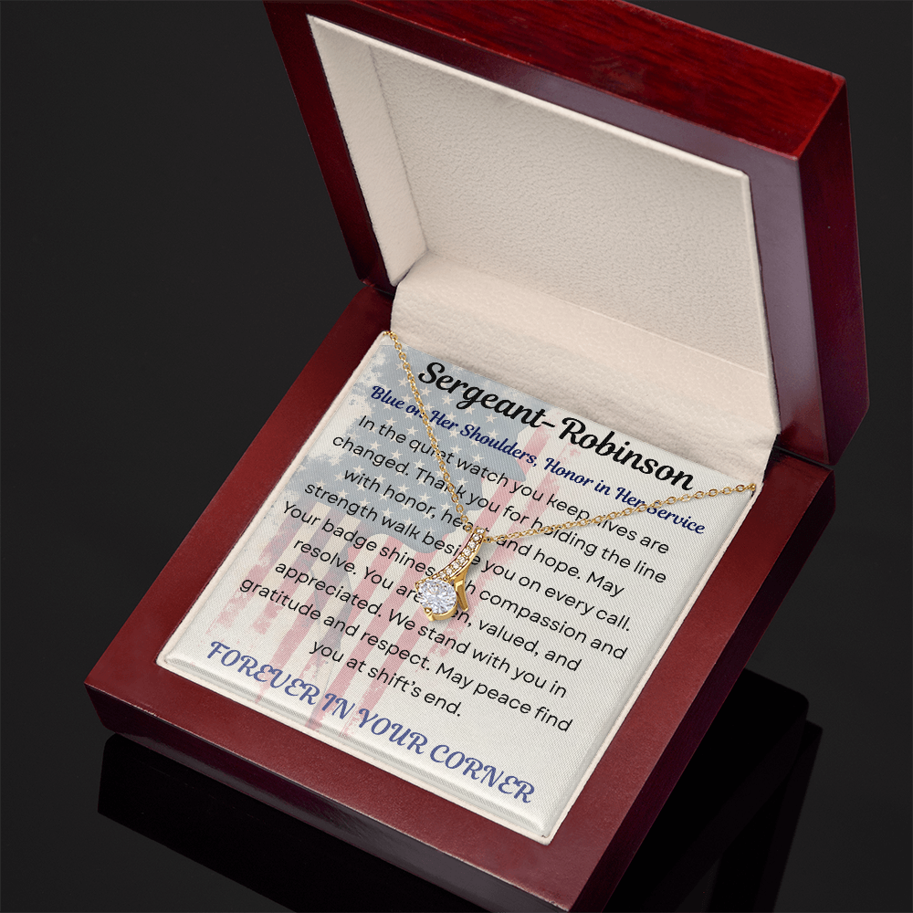To My Hero in Blue-Policewoman – Alluring Necklace Gift
