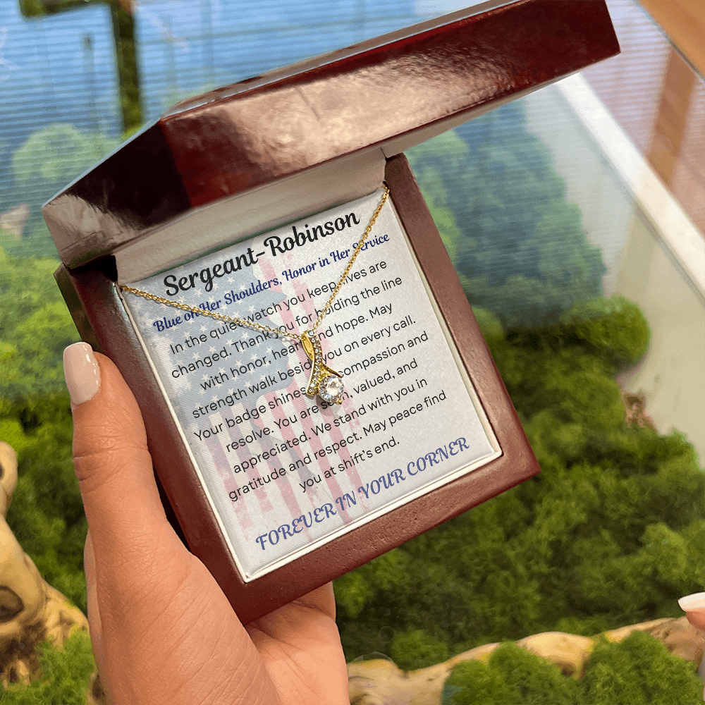 To My Hero in Blue-Policewoman – Alluring Necklace Gift