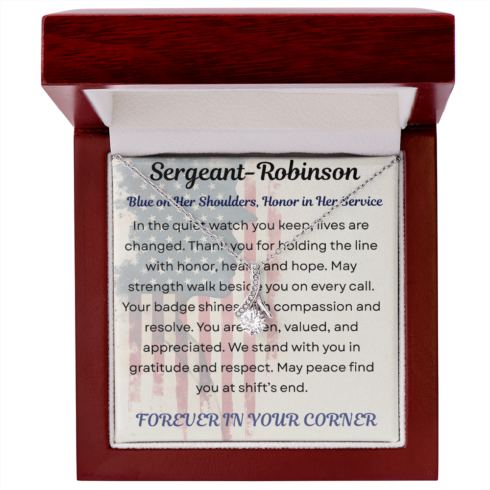 To My Hero in Blue-Policewoman – Alluring Necklace Gift