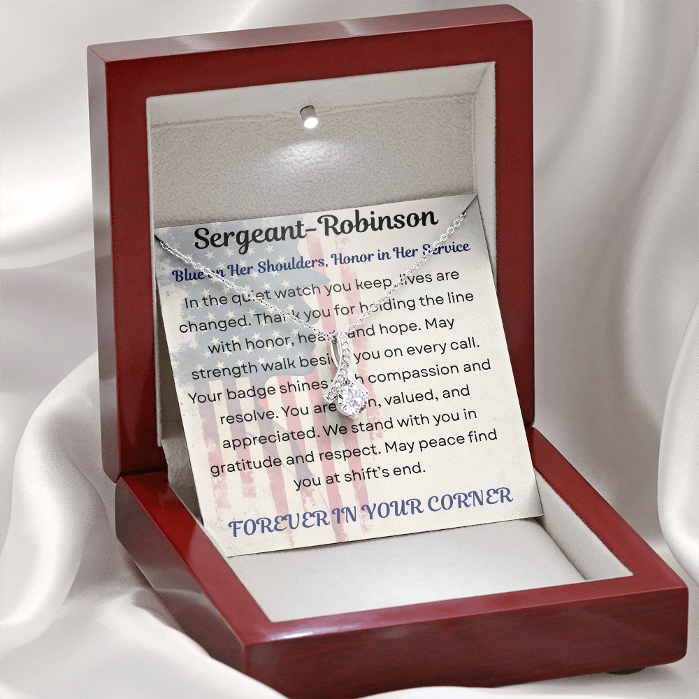 To My Hero in Blue-Policewoman – Alluring Necklace Gift