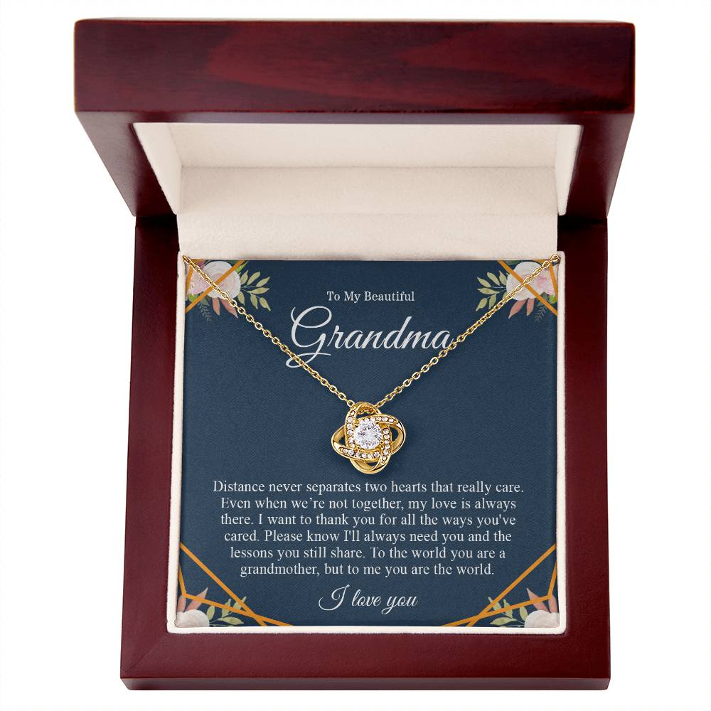 To My Beautiful Grandma | Love Knot Necklace