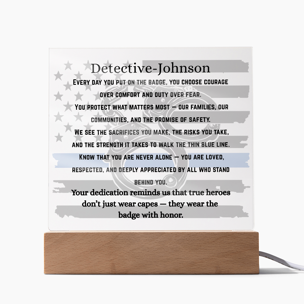 Shield & Service – Police Acrylic Keepsake