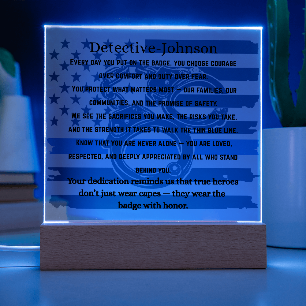 Shield & Service – Police Acrylic Keepsake