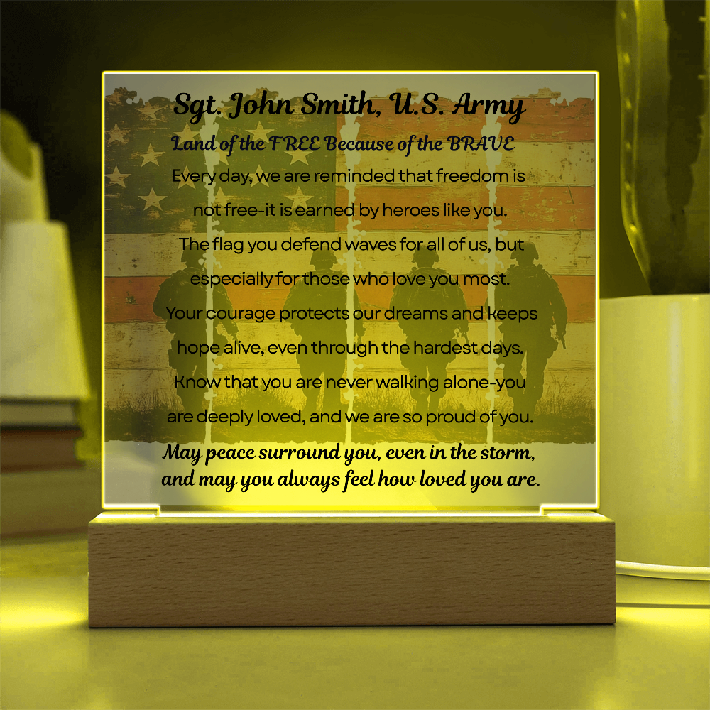 Honor & Duty – Military Message Plaque