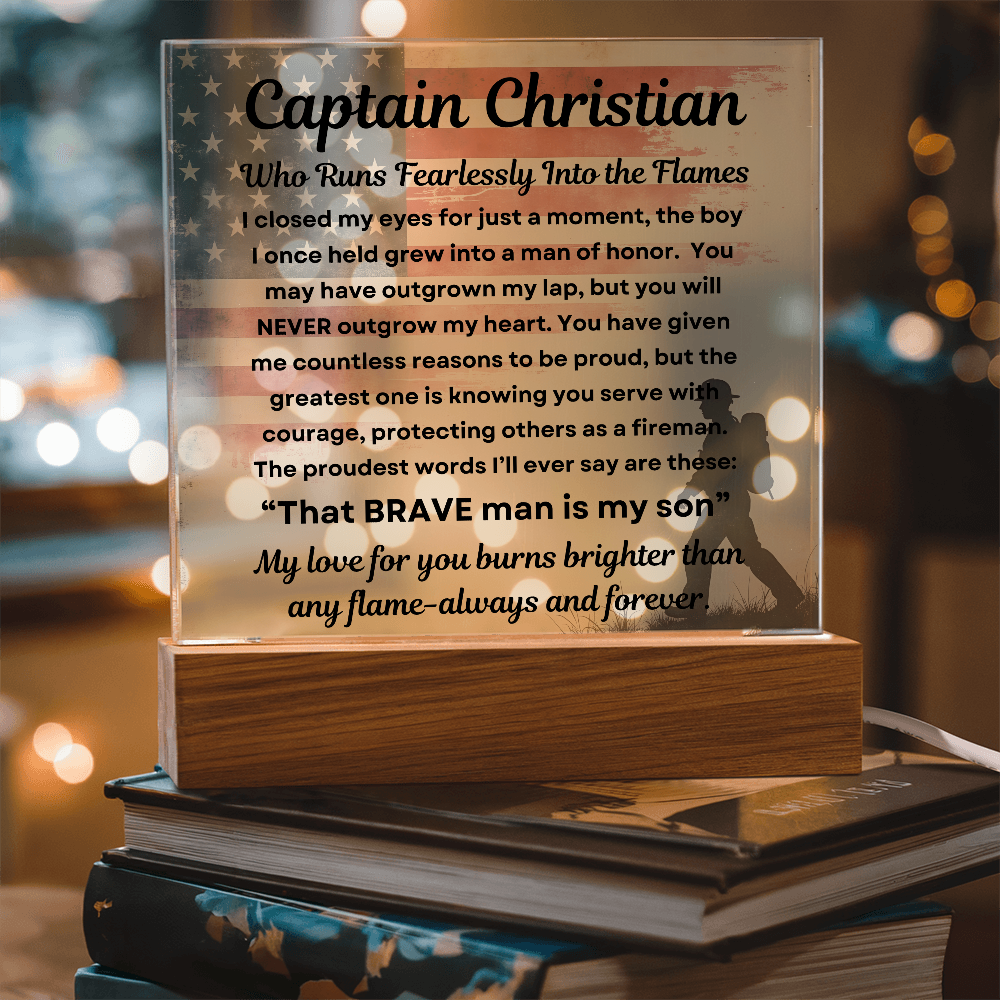 Firefighter's Honor – Clear Acrylic Message Plaque