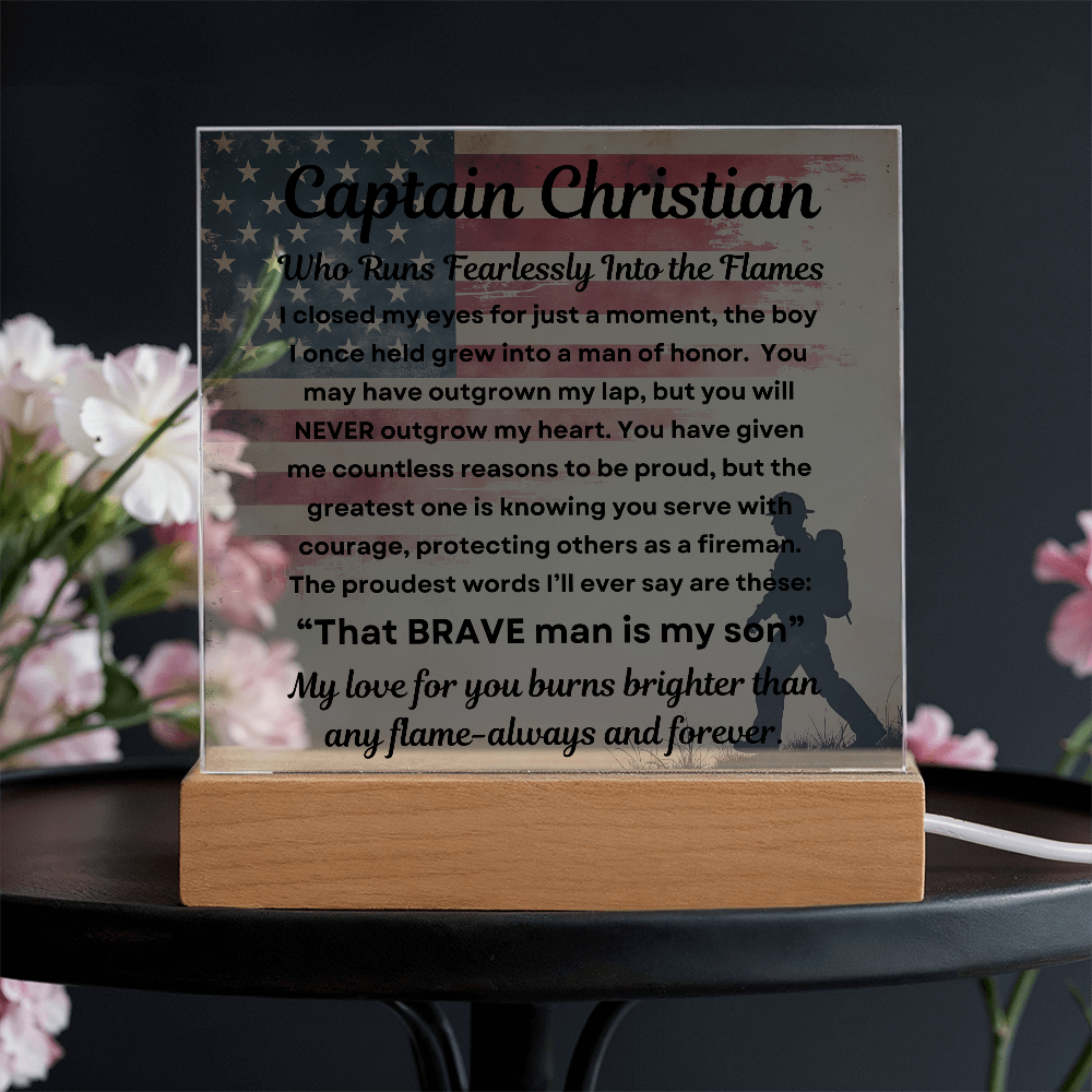 Firefighter's Honor – Clear Acrylic Message Plaque