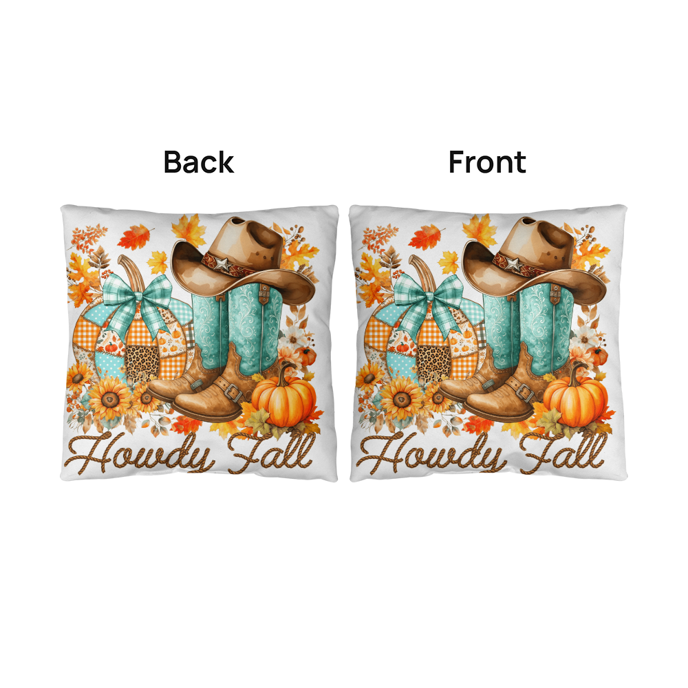 Howdy Fall Western Throw Pillow