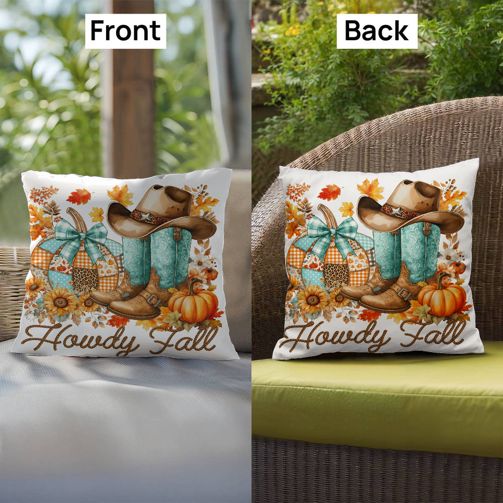 Howdy Fall Western Throw Pillow