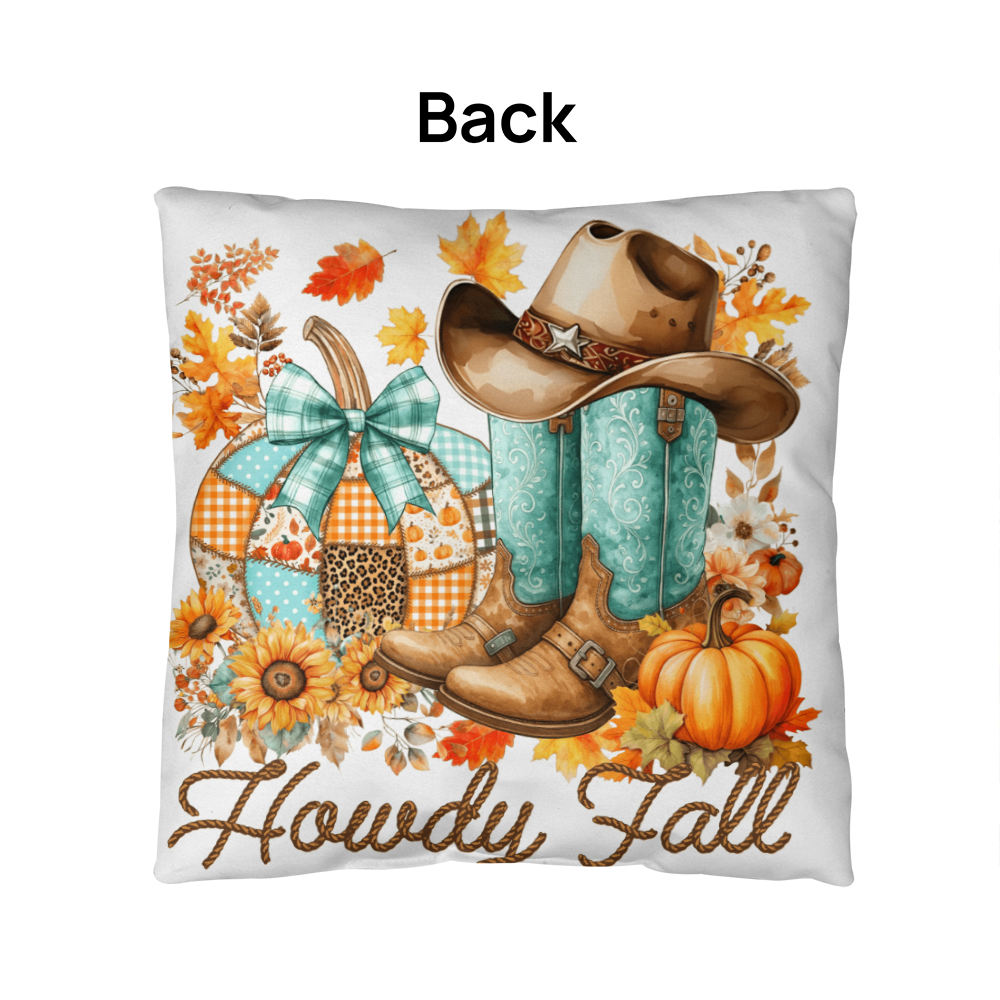 Howdy Fall Western Throw Pillow