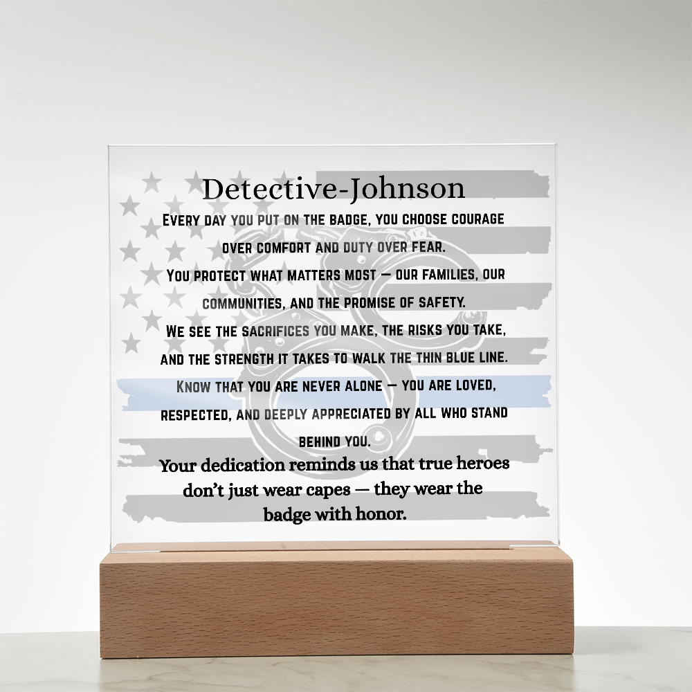 Shield & Service – Police Acrylic Keepsake