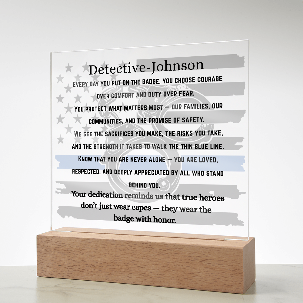 Shield & Service – Police Acrylic Keepsake