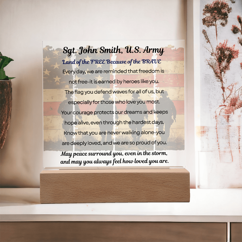 Honor & Duty – Military Message Plaque