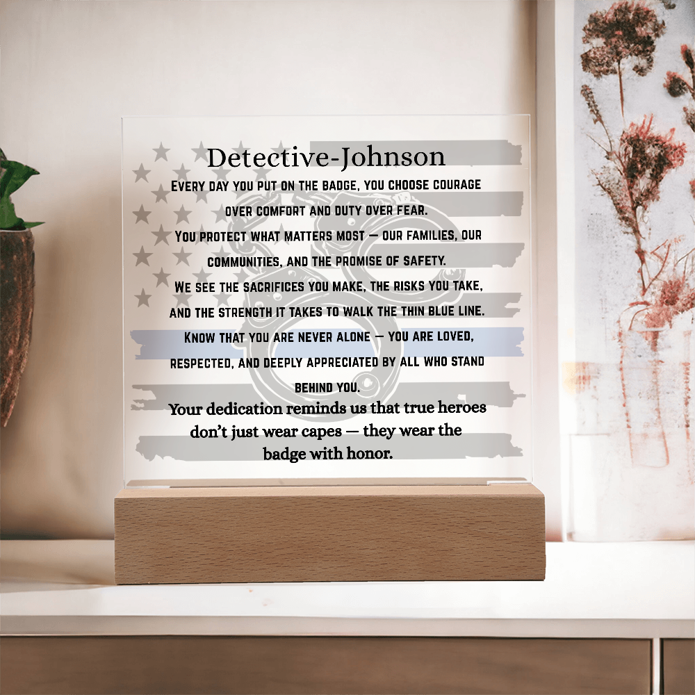Shield & Service – Police Acrylic Keepsake