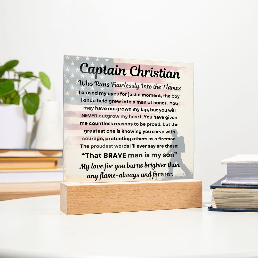 Firefighter's Honor – Clear Acrylic Message Plaque