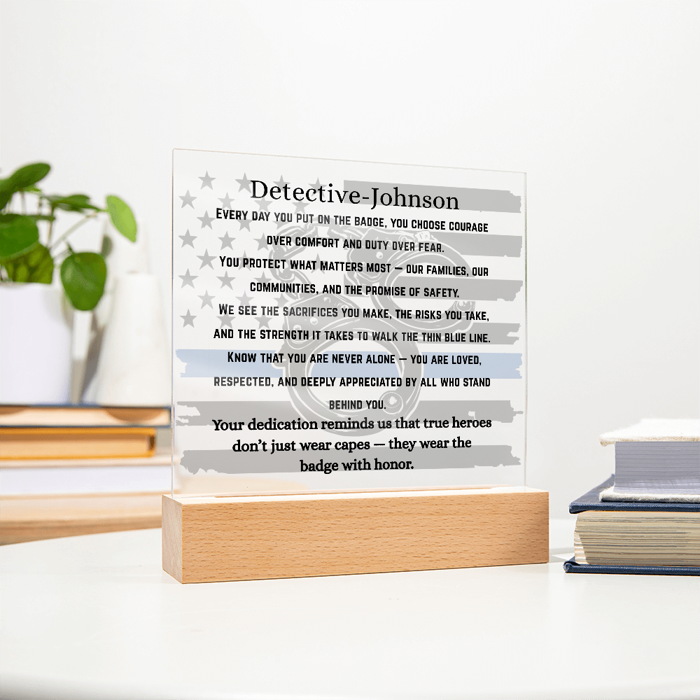 Shield & Service – Police Acrylic Keepsake