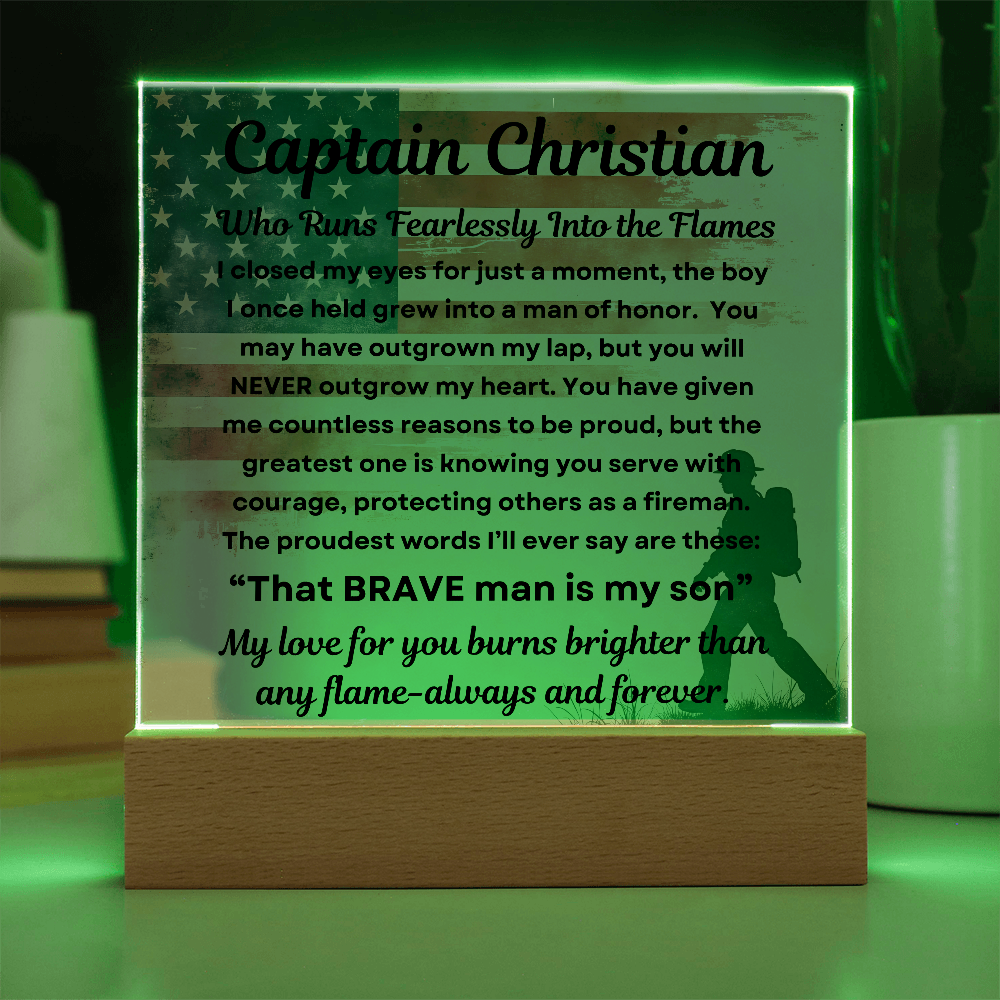 Firefighter's Honor – Clear Acrylic Message Plaque