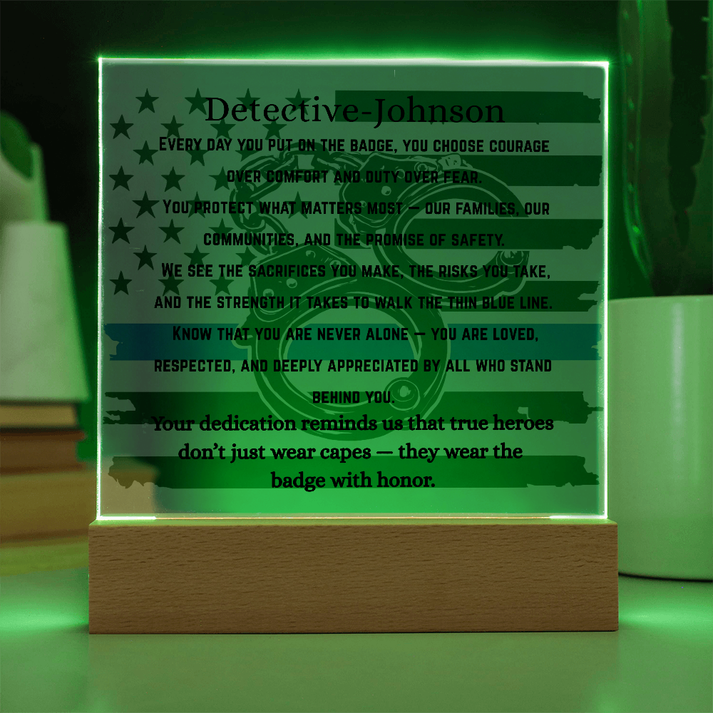 Shield & Service – Police Acrylic Keepsake