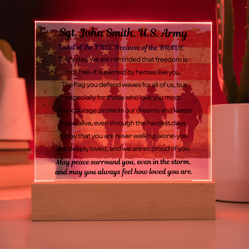 Honor & Duty – Military Message Plaque