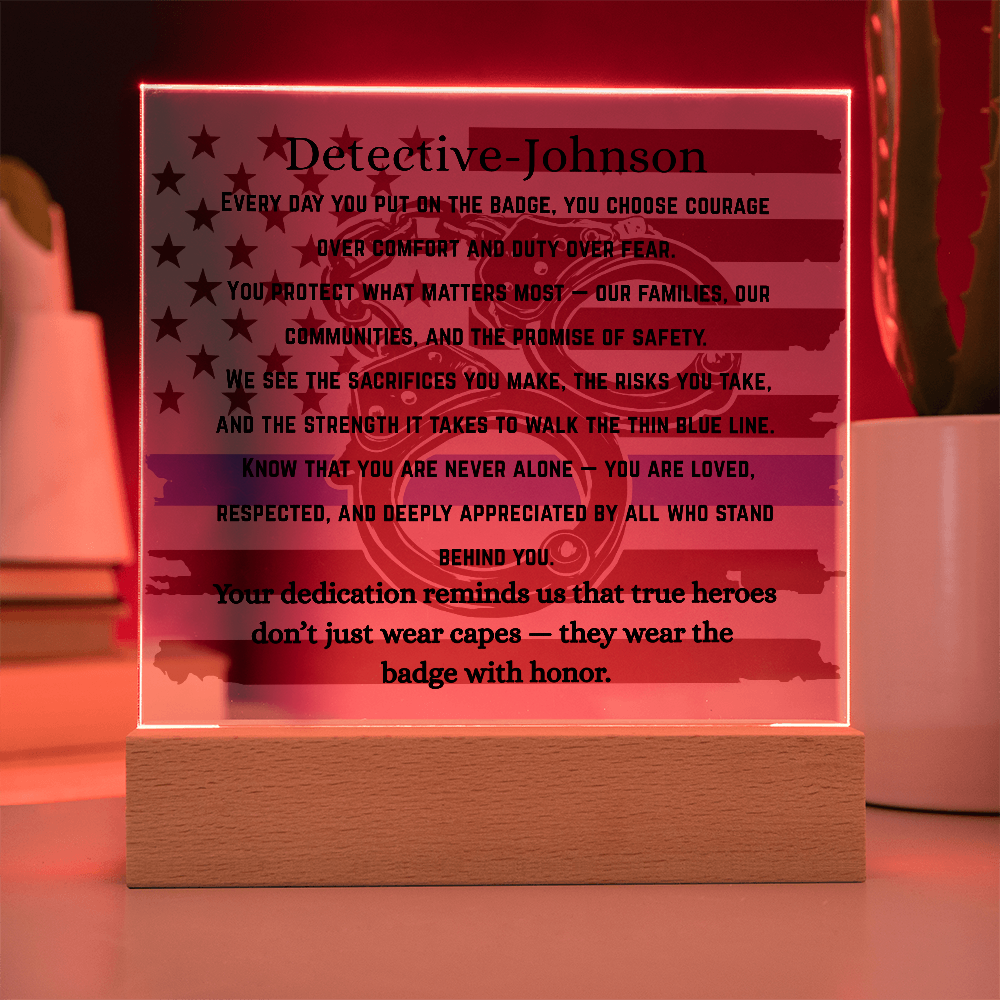 Shield & Service – Police Acrylic Keepsake