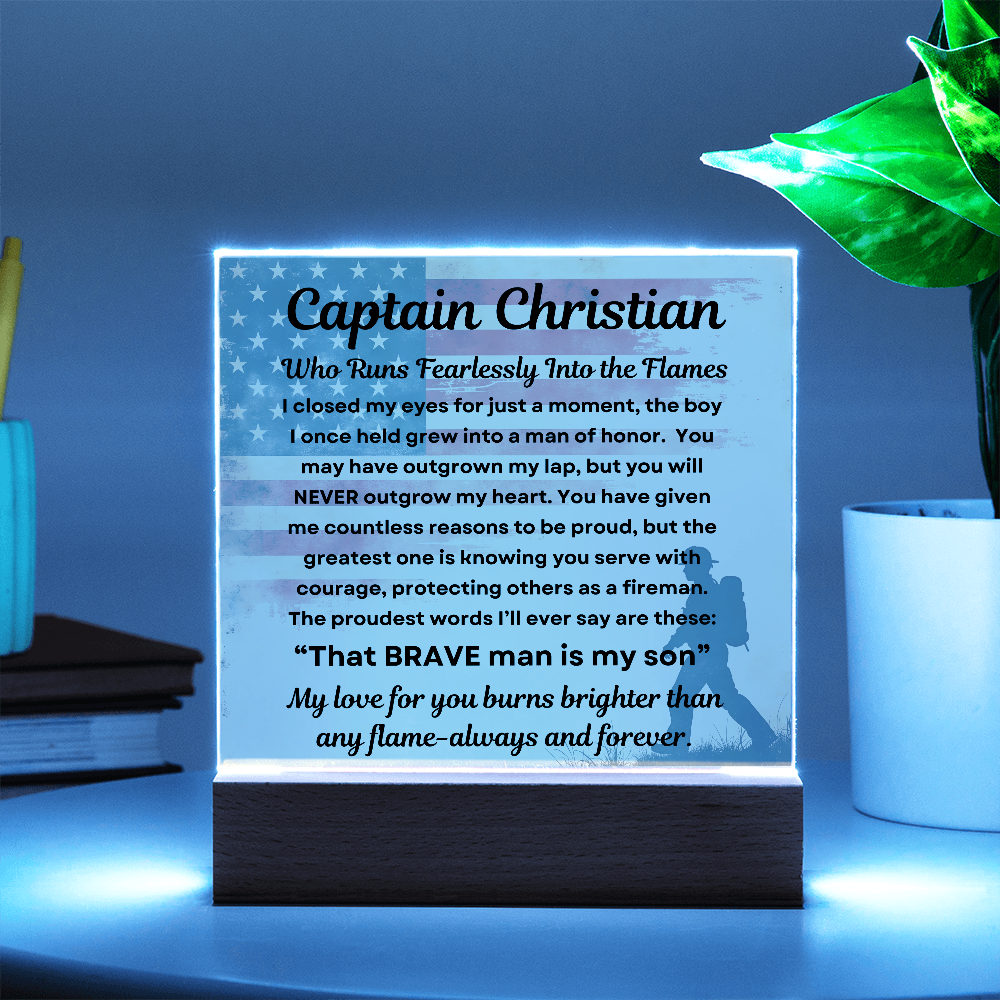 Firefighter's Honor – Clear Acrylic Message Plaque