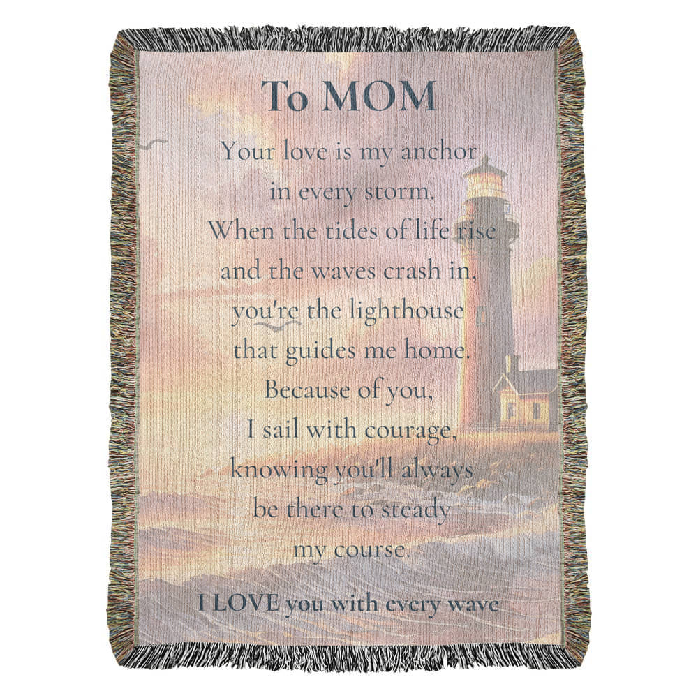 To My Mom-Lighthouse Blanket
