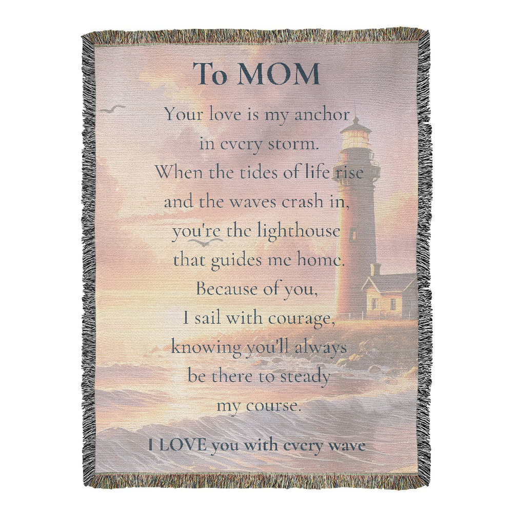 To My Mom-Lighthouse Blanket