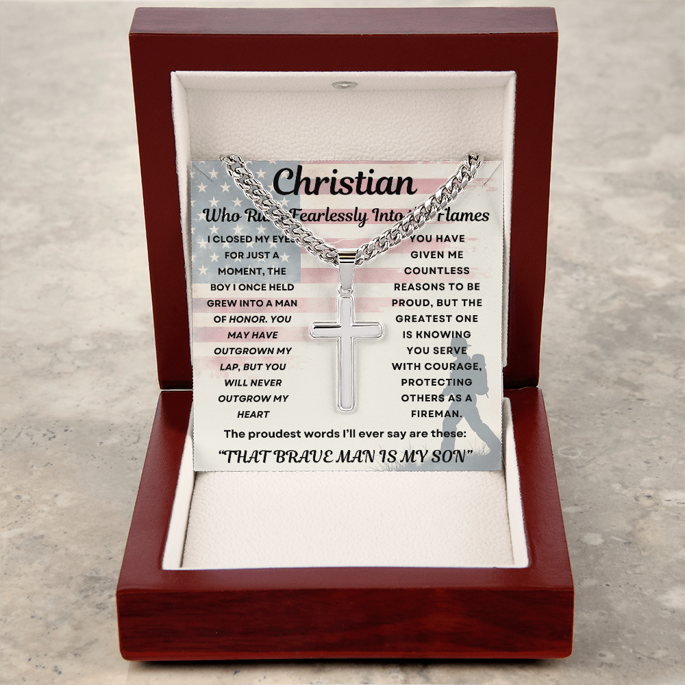 Fireman Son-Cross with Cuban Link