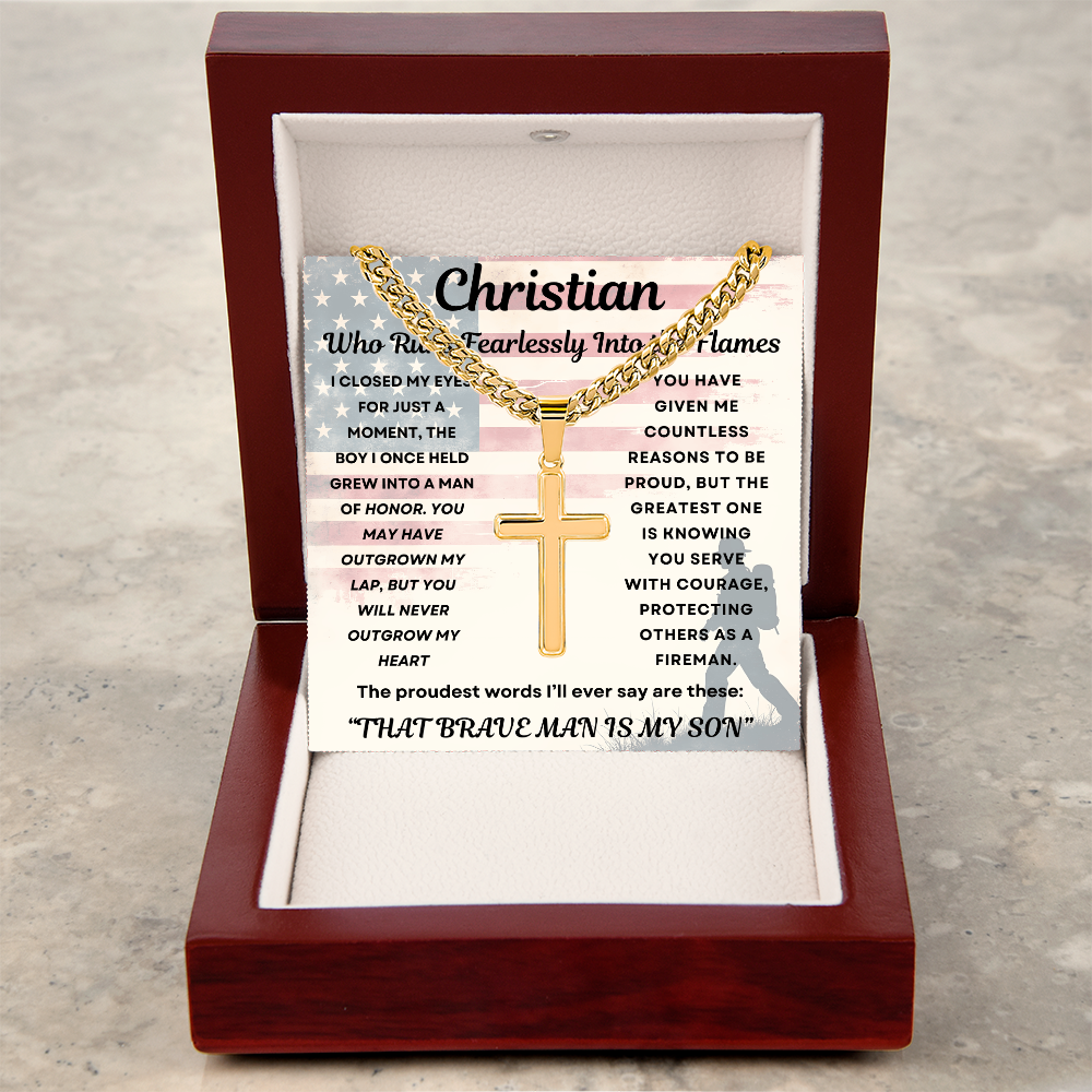 Fireman Son-Cross with Cuban Link