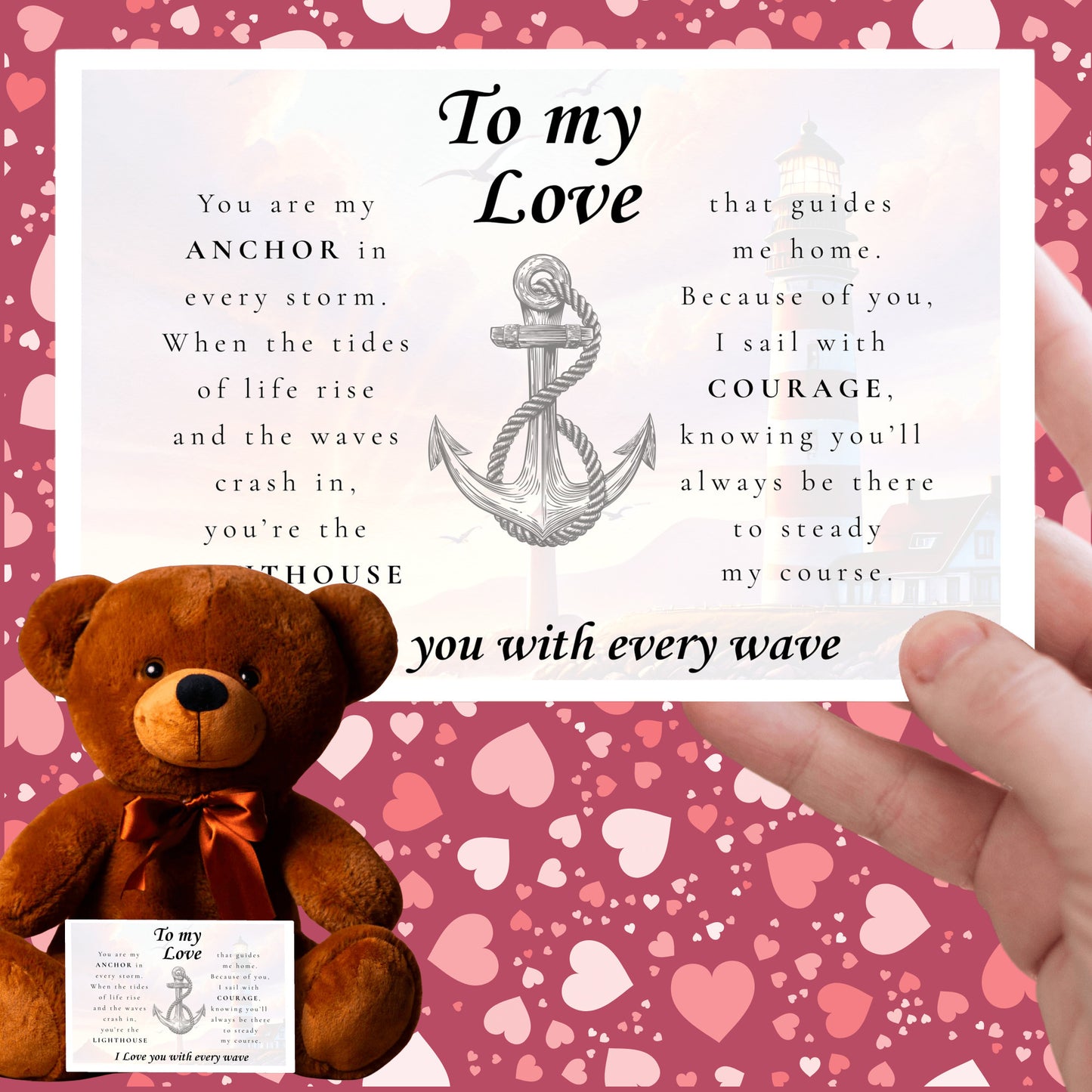 To My Love-"Anchor" Cuddly Plush Teddy Bear