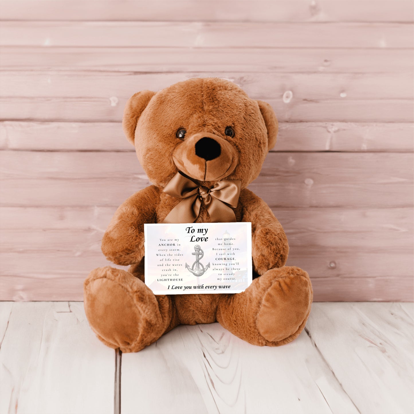To My Love-"Anchor" Cuddly Plush Teddy Bear