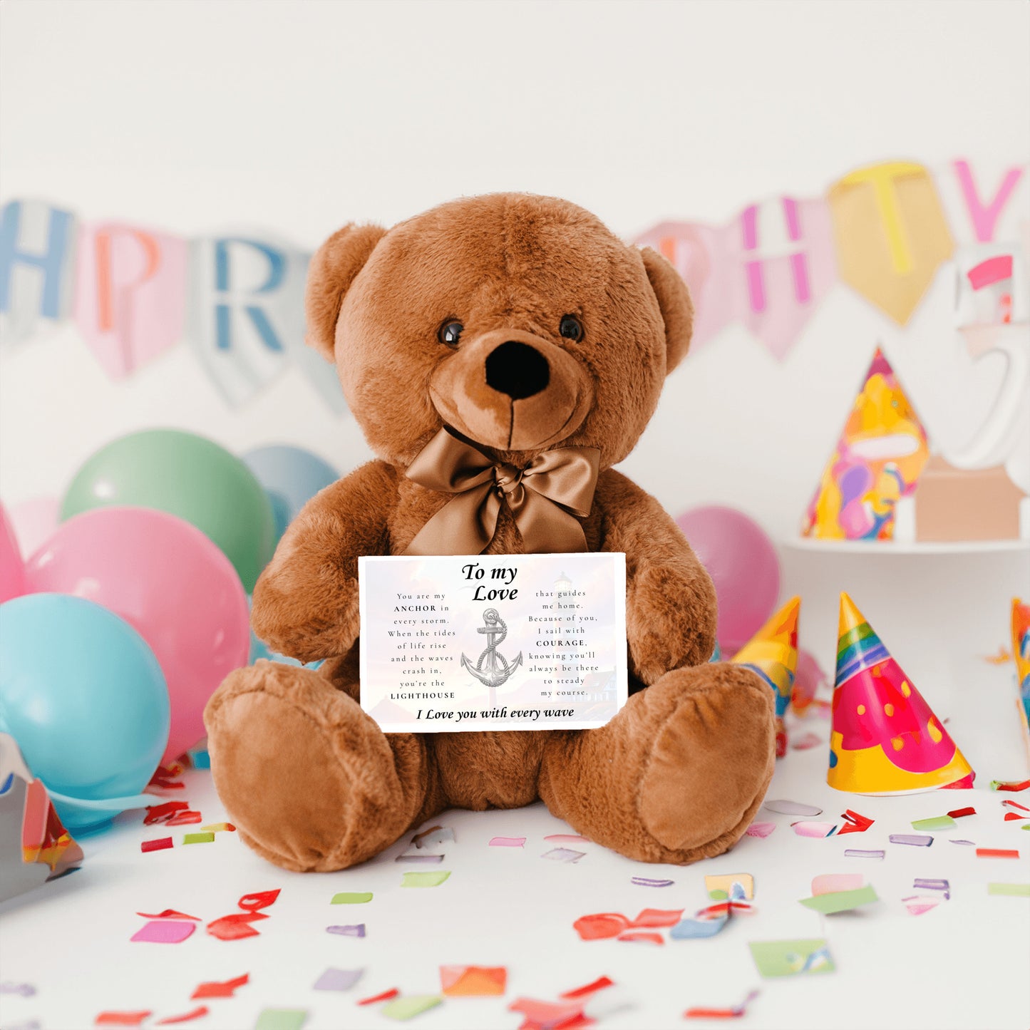 To My Love-"Anchor" Cuddly Plush Teddy Bear