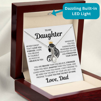 Beautiful Daughter Gift "I Love You Forever" Alluring Necklace