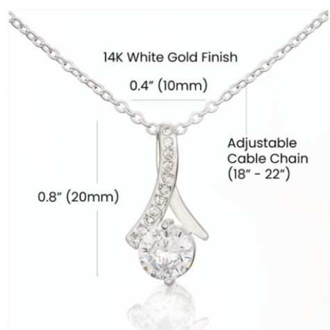 Beautiful Daughter Gift Love Mom and Dad "I Love you Forever" Necklace