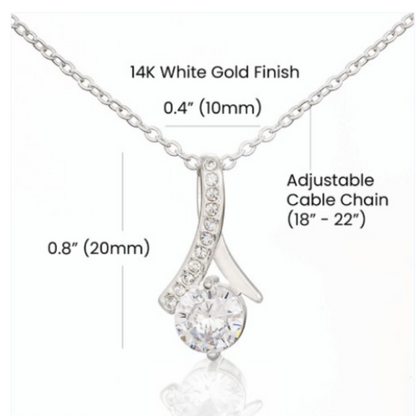 Beautiful Daughter Gift Love Mom and Dad "I Love you Forever" Necklace