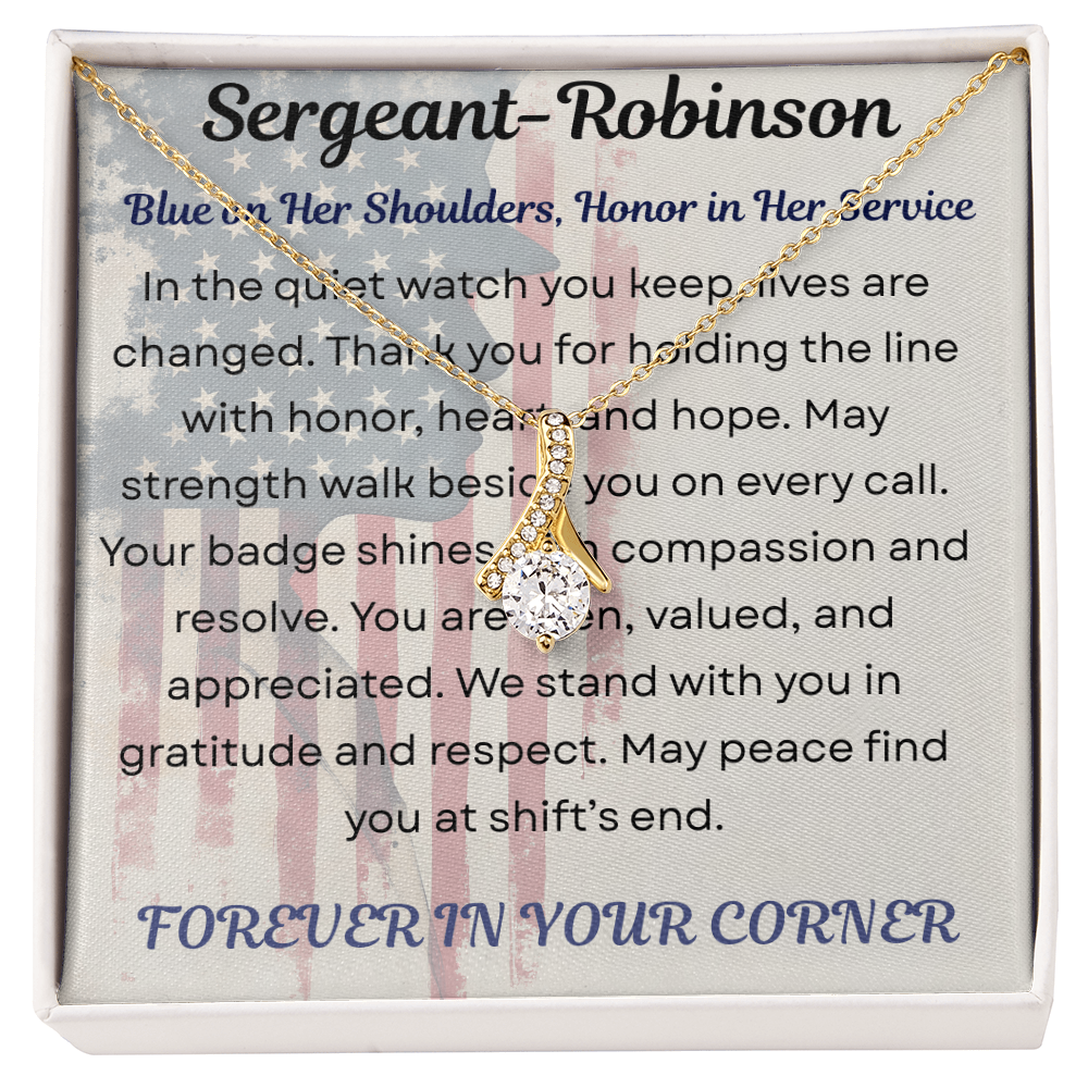 To My Hero in Blue-Policewoman – Alluring Necklace Gift