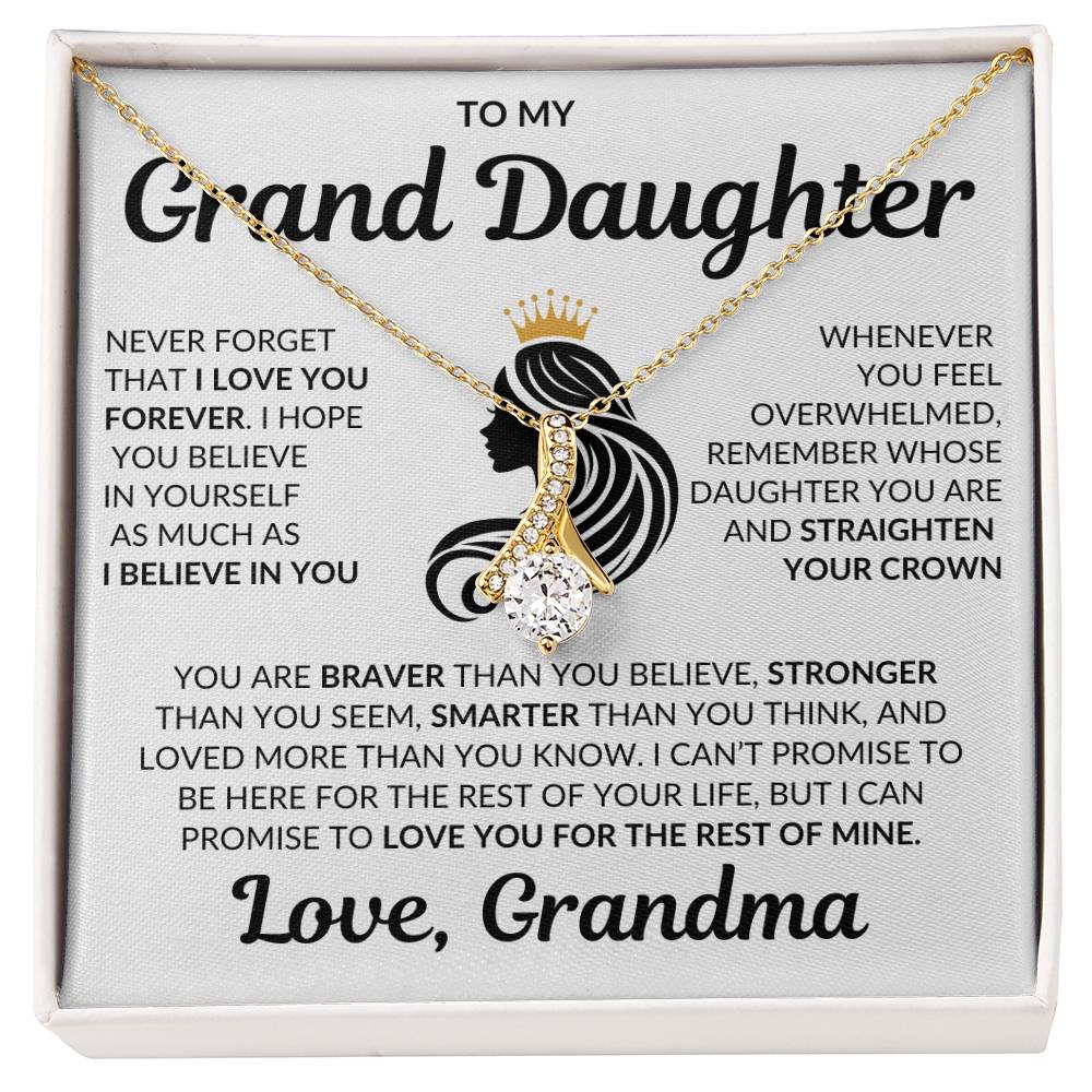 Beautiful Daughter Gift Love Grandma "I Love you Forever" Necklace