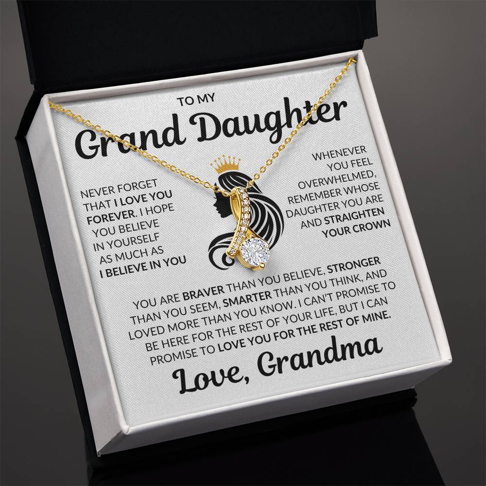 Beautiful Daughter Gift Love Grandma "I Love you Forever" Necklace