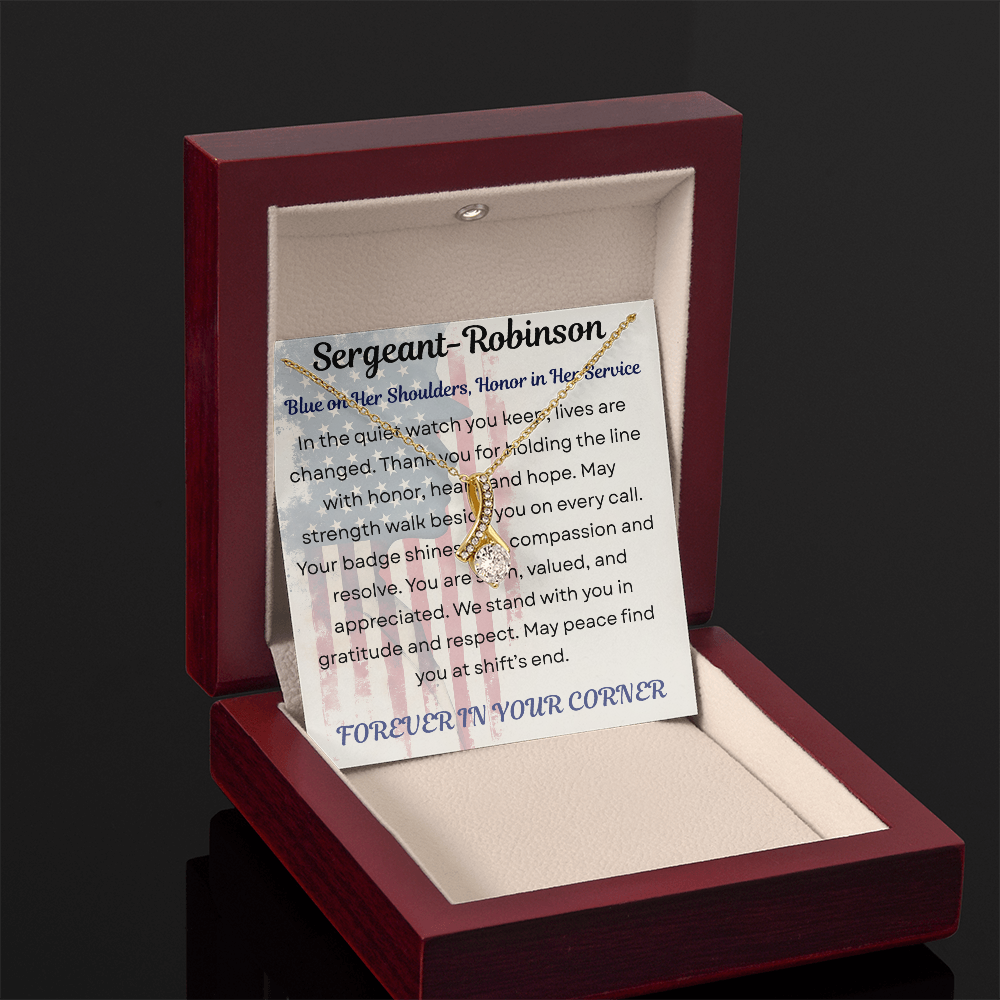 To My Hero in Blue-Policewoman – Alluring Necklace Gift