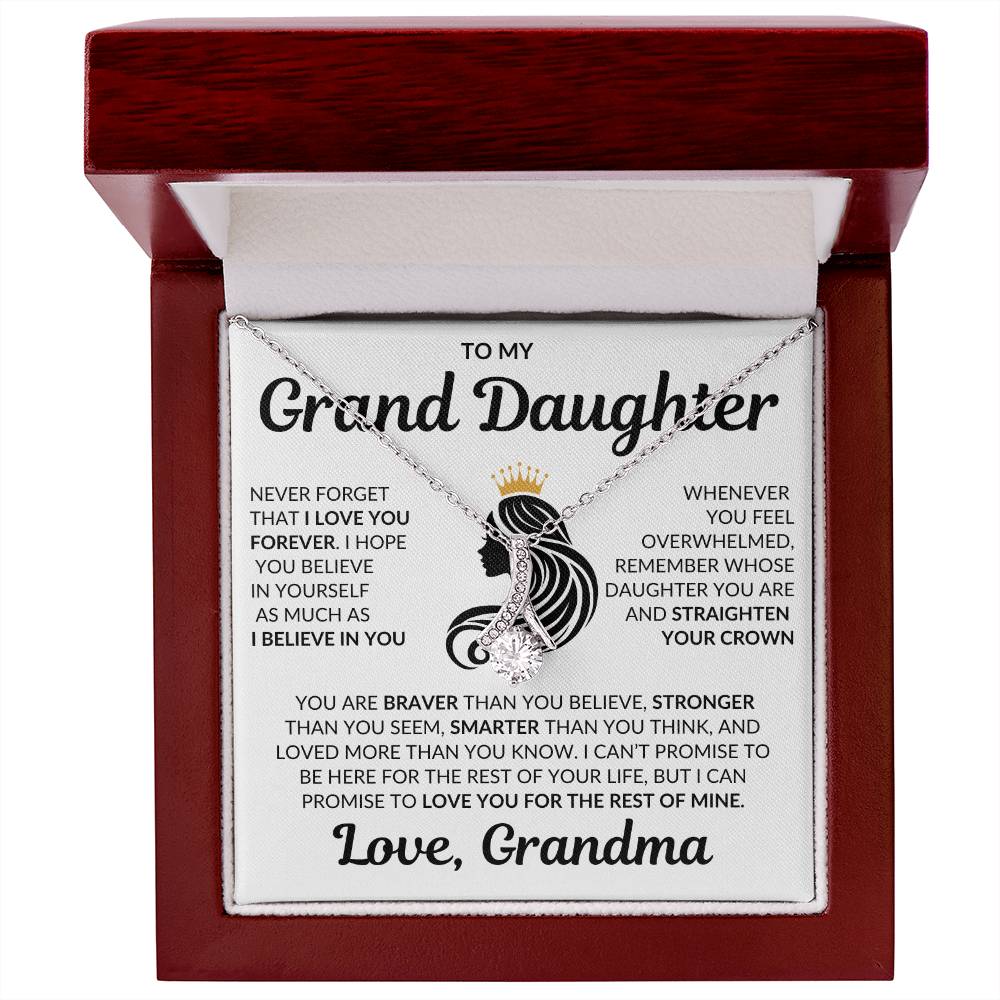 Beautiful Daughter Gift Love Grandma "I Love you Forever" Necklace