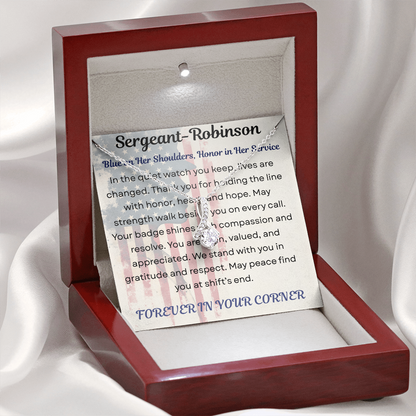 To My Hero in Blue-Policewoman – Alluring Necklace Gift