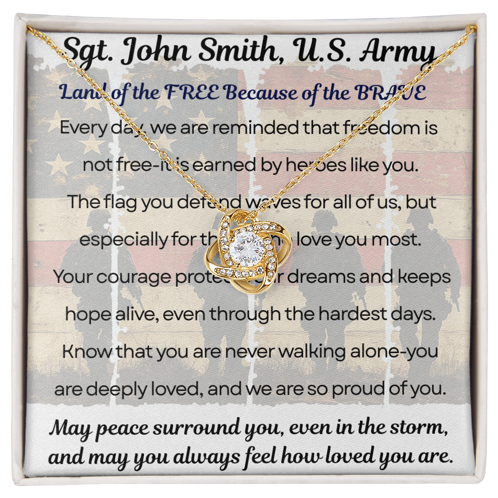 Military Love Knot Necklace