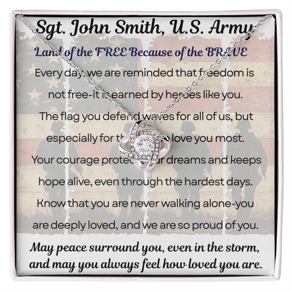 Military Love Knot Necklace