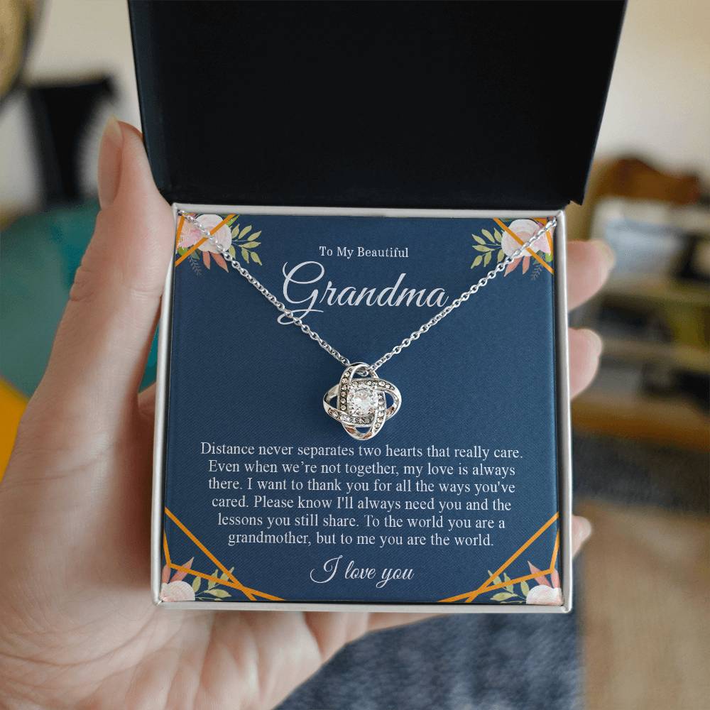 To My Beautiful Grandma | Love Knot Necklace