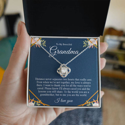 To My Beautiful Grandma | Love Knot Necklace