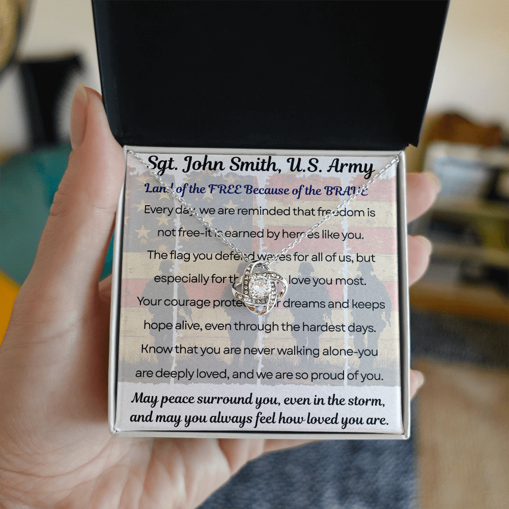 Military Love Knot Necklace