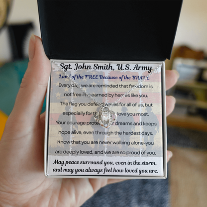 Military Love Knot Necklace