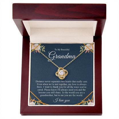To My Beautiful Grandma | Love Knot Necklace